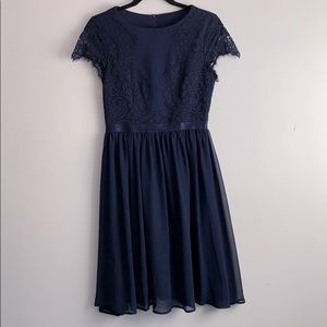 Miusol Navy blue lace summer dress